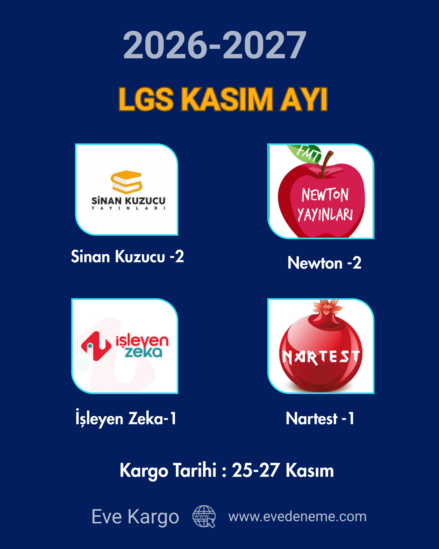LGS Kasım Ayı 4’lü Deneme Paketi